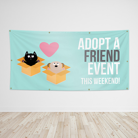 Cheap Animal Adoption Banners | We Print the Cheapest Animal Adoption ...